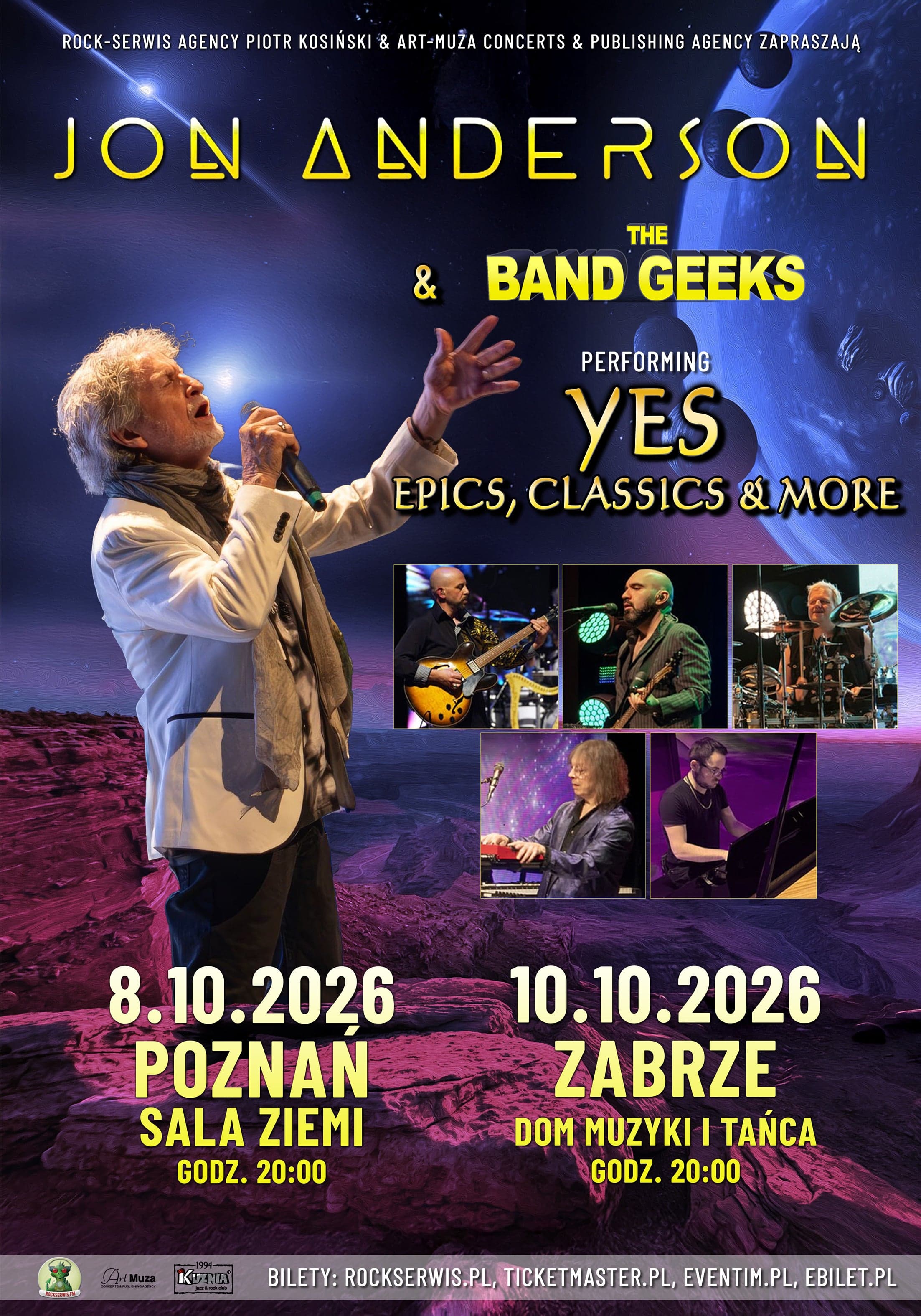 Jon Anderson & The Band Geeks preforming YES Epics, classics & more