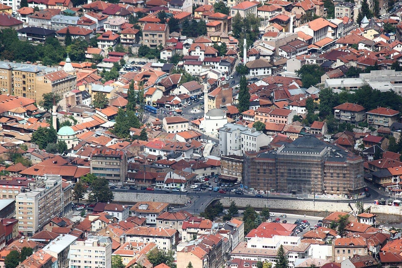 Sebil and historical square in Bascarsija, Sarajevo