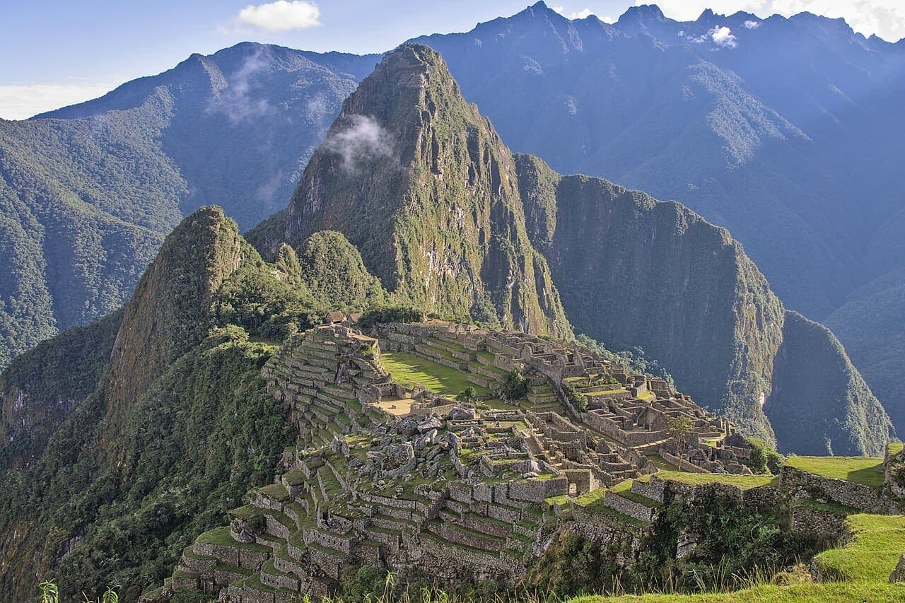 The ancient city of Machu Picchu among the clouds