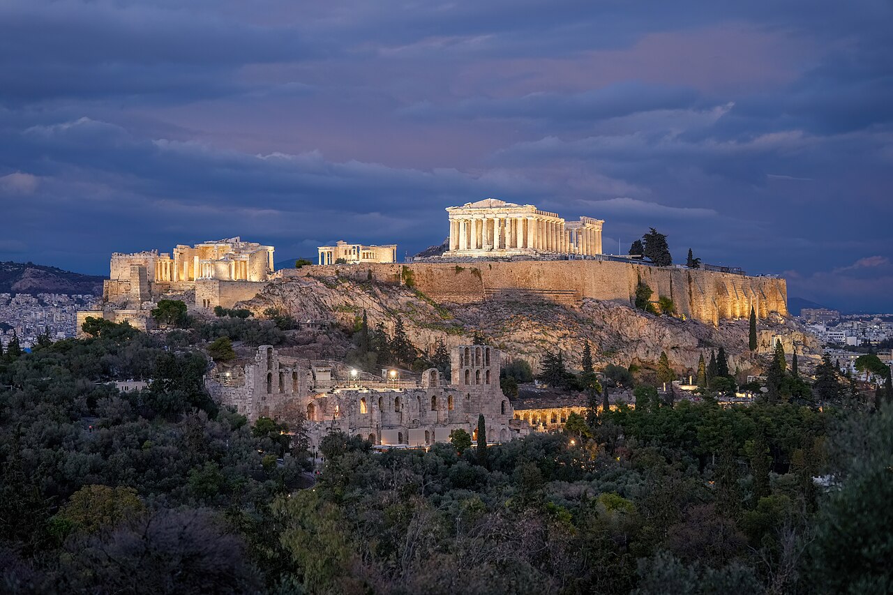 Acropolis of Athens in sunny weather